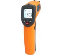 Compteur de chaleur infrarouge commercial - Compteur de température sans fil, -50 à 380 degrés Celsius - Piles incluses - Pyromètre - Avec laser - Compteur de tuyaux - Mesure de surface - Sans fil