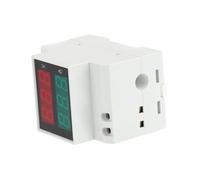 Compteur de Circuit Électrique Rail 3p, Voltmètre Numérique Multifonction | Mesure Tension, Courant et Facteur de Puissance, Tube LED 0,5 Pouce, pour Groupe de Secours Domestique