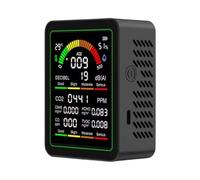 Compteur de CO2 de précision 9 fonctions y compris CO2 C6H6 Formaldéhyde TVOC Sonde de bruit et température Humidité Testeur d'air domestique