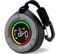 Compteur de CO2 - Moniteur de qualité de l'air - Mesure du climat intérieur - Capteur NDIR - Batterie 1000 mAh - Noir
