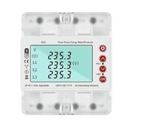 Compteur de kWh d'énergie bidirectionnel triphasé AC380V | Limite de courant de commutateur de relais de protecteur de surtension et de sous-tension