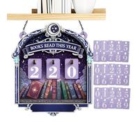 Compteur de livres, lits, année courante - Ornement pour bibliothèque en bois de table, compteur de lecture livres avec numéro 30 - pour bureau, lieu de travail, bibliothèque, étagère, coin