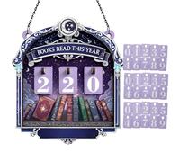 Compteur de Livres Lus Cette Année Décor De Bibliothèque En Bois Pour Table