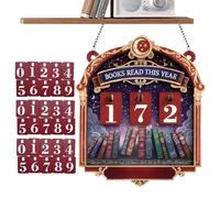 Compteur De Livres Lus Ornement d'Étagère en Bois