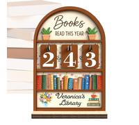 Compteur De Livres Lus Support en Bois Décoratif