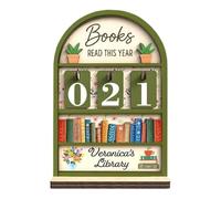 Compteur de Livres Lus Support en Bois pour Défi de Lecture