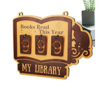 Compteur de Livres Ornement de Bibliothèque en Bois Accrochable