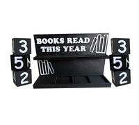 Compteur de livres, panneau de suivi de lecture, 14 x 4 x 10 cm, design polyvalent et système de suivi convivial, affichage moderne pour salle de classe, table de chevet, étudiant, enseignant, vente