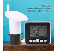 Compteur de niveau de réservoir d'eau avec indicateur de température - Portée de transmission de 90 mètres - Adapté aux réservoirs d'eau - Blanc