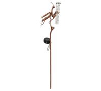 Compteur de pluie de jardin, ensemble de jauge météo Mantis, outil de mesure des pluies extérieures, outil de décoration de pluie, système d'indicateur de pelouse de piquet en fer, style accentué de