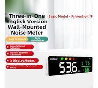 Compteur de pour bruit Mural Écran LED 4 Couleurs Visuel Compteur(℉) | Matériau ABS , portable léger, pour idéal bureaux écoles, pour affichage numérique précis