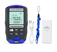 Compteur De Puissance à Fibre Optique, 3 En 1 Testeur Fibre Optique Avec WattmèTre Photometre Fibre Optique 850~1650nm, -70~+10dbm, Caché Testeur Rj45 Et Led, OPM FTTH Optical Power Meter