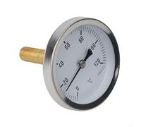 Compteur de température de l'eau avec boîtier en acier inoxydable et gaine en cuivre pour chaudière, circuits, grills, barbecues et surveillance industrielle des liquides