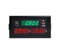 Compteur de tension numérique AC multifonction | Facteur de puissance et pour l'énergie, secteur automobile 80-300 V, 0-100 A via convertisseur, indicateur LED pour la maison