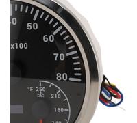 Compteur de vitesse 3 en 1, 8000 tr/min, compte-tours, 0 à 150 PSI, pression d'huile, 100-250 °F, température de l'eau, rétroéclairage 7 couleurs, 110 mm, 4-3/8 pouces, pour camping-car, yacht, camion