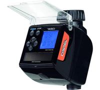 Compteur d'eau automatique - Alimenté par énergie solaire - Arrosage automatique - Panneau solaire intégré - Jusqu'à 4 cycles par jour - Noir