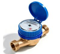 Compteur d'eau, Compteur d'Eau Dbit Froide, 15mm 1/2 Compteur d'eau froide, Compteur d'eau de jardin, compteur d'eau de jardin mécanique, compteur d'eau froid pour maison et jardin