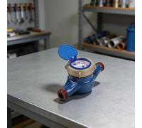 Compteur d'eau numérique à fonctionnement à sec DN20 3/4" en cuivre, débitmètre avec filtre et affichage pour ménage, max 1,0 MPa, jusqu'à 40 °C connexions et joints (DN25)