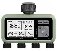 Compteur d'eau pour jardin, configuration avec 4 sorties, conception résistante aux intempéries, conforme aux normes BS et UE