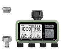 Compteur d'eau pour jardin, modèle à 4 sorties,conviviale, référence HCT-379-BS