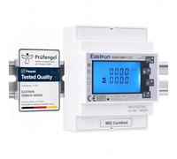 Compteur d'électricité, 1/3 phase Ethernet Modbus TCP - (convertisseur de courant nécessaire) alimenté par rail DIN Mètre intelligent calibré MID