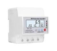 Compteur d'électricité avec pour Tuya Smart Home, compatible avec panneaux disjoncteurs monophasés AC 220 V 110 V 100 A et interface LCD transparente