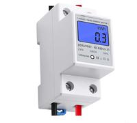 Compteur d'Énergie 230V pour affichage Rétroéclairé LCD Compteur | Monophasé 230V, écran LCD rétroéclairé, montage rail DIN 35mm, mesure tension courant puissance
