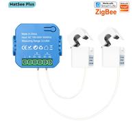Compteur d'énergie bidirectionnel intelligent ZigBee 2 canaux avec pince ampèremétrique 80A, surveillance par application, export et import d'énergie solaire AC100V/240V 1 Channel-1CT