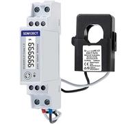 Compteur d'énergie DIN Rail SDM120CT, Monophasé 2 Fils 230V AC, RS485 Modbus RTU, Certifié Mid Classe 1 IEC62053-21, Compteur kWh Industriel pour sous-comptage et intégration BMS (Rail DIN 90mm)