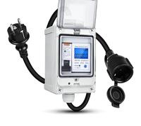 Compteur d'énergie électrique, CA 220 V, wattmètre numérique mobile avec prise CEE 5 (60) A, compteur électrique portable avec interrupteur automatique, étanche IP65