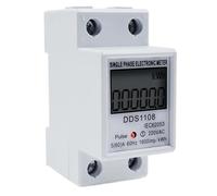 Compteur d'énergie électrique monophasé LCD, KWH AC, Watt-heure numérique, 220V, 60a, 50Hz, Rail Din électrique