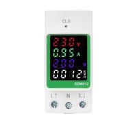 Compteur d'énergie électrique numérique sur rail DIN Watt Kwh Wattmètre VOLT AMP Fréquence Ampèremètre Voltmètre AC 110V 220V 100A