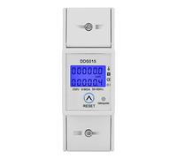Compteur d'Énergie Électrique sur Rail DIN 35mm, Compteur Horaire 230V/5-80A Monophasé, Compteur de Rétroéclairage Électronique, Mètre Watt KWh
