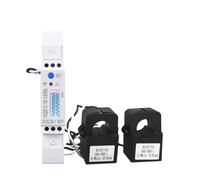 Compteur d'énergie intelligent 100 A 18 mm, 2 phases, 3 fils, moniteur de consommation d'énergie, wattmètre 110 V + 110 V, 1 pièce