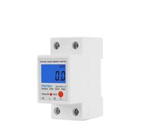 Compteur d'énergie monophasé à rétroéclairage numérique LCD sur rail DIN Compteur de consommation d'énergie kWh Wattmètre électronique AC 220 V 120 V 80 A Réinitialisation