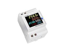 Compteur d'énergie monophasé Din Rail, moniteur de consommation d'électricité, AC 40-300V, 100a, voltmètre, ampèremètre, Watt, Kwh, fréquence, compteur de puissance