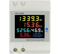 Compteur d'énergie monophasé sur Rail Din, moniteur d'utilisation d'électricité AC 40-300V 100A, voltmètre ampèremètre Watt Kwh, compteur de puissance de fréquence 40-300V External CT