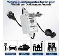 Compteur d'énergie numérique isolé, 230V, 60A, kWh, indice de protection IP67, avec fonction de réinitialisation