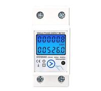 Compteur d'énergie numérique LCD Din Rail, réinitialisation zéro monophasé AC 110V 220V, compteur de puissance électrique Kwh, compteur de consommation d'électricité