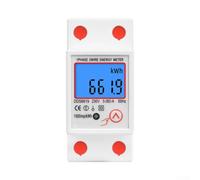 Compteur d'énergie numérique monophasé DDS6619-012 avec écran LCD rétroéclairé, indicateur LED à impulsion, réinitialisation temporaire kWh et courant nominal 80 A