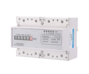 Compteur d'Énergie Numérique Triphasé sur Rail Din, Compteur KWH 20-80A 220V/380V pour Tableau Electrique