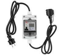 Compteur d'énergie numérique Vigevee, 16A, 400V, type CEE, avec disjoncteur différentiel IP67, câble de 3 mètres