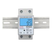 Compteur d'énergie sur rail DIN 5-80A LCD rétroéclairé affichage numérique monophasé électronique énergie kWh compteur voltmètre ampèremètre volt