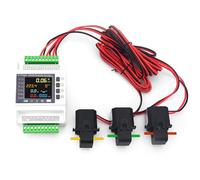 Compteur d'énergie triphasé 100/200/1000 A pour Tuya WiFi Smart Protection compteur d'énergie triphasé avec protection contre les surtensions/sous-tensions/courant bidirectionnel (100 A)