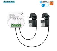 Compteur d'énergie WiFi intelligent bidirectionnel 1/2 canal avec pince, surveillance par application de la puissance produite et consommée (solaire), AC110V 240V