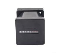 Compteur d'heures industriel AC220-240V Compteur d'heures de fonctionnement Robuste Compteur mécanique AC220V Boîtier en plastique Noir Compteur d'heures de fonctionnement 4,8 cm Compact pour