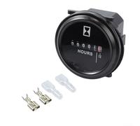 Compteur d'heures numérique AC DC 6-80 V Moteur Hourmètre IP65 Étanche Module de minuterie à quartz pour bateau, tracteur, générateur, entretien du véhicule