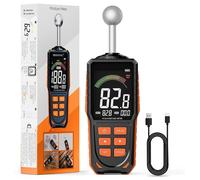 Compteur d'humidité sans broches, appareil de mesure d'humidité professionnel pour le bois et les murs, appareil de mesure d'humidité non invasif avec une profondeur de mesure de 40 mm, écran LCD coul