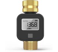Compteur eau numérique 4 modes débitmètre laiton pour tuyau arrosage