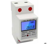 Compteur EDF Compteur d'énergie monophasé à rail DIN 5-80A 220V 50Hz compteur électronique de KWh avec affichage numérique à